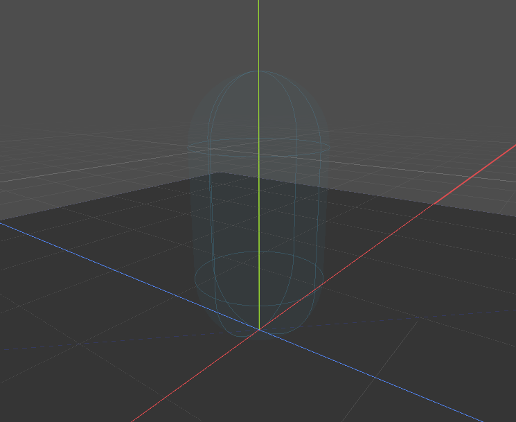 The capsule shape in the scene